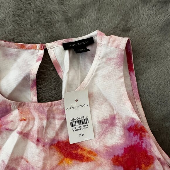 NWT Ann Taylor Maxi Dress XS Petal Pink Sleeveless Viscose Summer Vacation - Picture 3 of 7